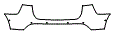Rear Bumper Kit pattern for the 2020 Tesla Model Y
