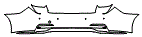 Rear Bumper Kit pattern for the 2018 Genesis G80