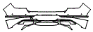 Rear Bumper Kit pattern for the 2021 Genesis GV80