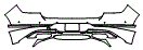 Rear Bumper Kit pattern for the 2021 Genesis GV80