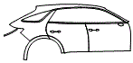 Door and Rear Fender Kit pattern for the 2027 Genesis GV70