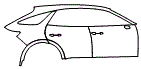 Door and Rear Fender Kit pattern for the 2025 Genesis GV70