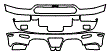 Rear Bumper Kit pattern for the 2018 Koenigsegg Agera RS
