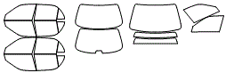 Tint Kit pattern for the 1998 Toyota Corolla