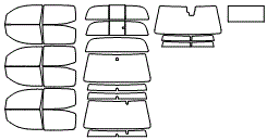 Tint Kit pattern for the 2019 Toyota Tacoma