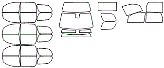 Tint Kit pattern for the 2008 Toyota Sequoia
