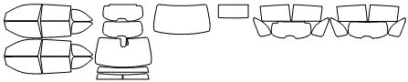 Tint Kit pattern for the 2018 Toyota Highlander