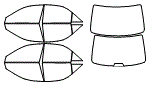 Tint Kit pattern for the 2002 Toyota Camry