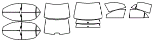 Tint Kit pattern for the 2005 Toyota Corolla