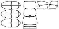 Tint Kit pattern for the 2009 Toyota Corolla