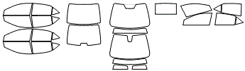 Tint Kit pattern for the 2014 Toyota Corolla