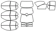 Tint Kit pattern for the 2005 Toyota Echo