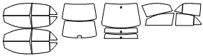 Tint Kit pattern for the 2008 Toyota Yaris