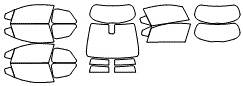 Tint Kit pattern for the 2015 Toyota Yaris