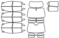 Tint Kit pattern for the 2016 Toyota Venza (Canada Only)