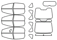 Tint Kit pattern for the 2018 Toyota Prius v