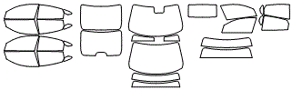 Tint Kit pattern for the 2022 Honda Insight