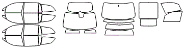 Tint Kit pattern for the 2019 Honda Pilot