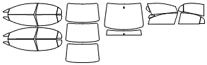 Tint Kit pattern for the 2010 Acura CXS (Canada Only)