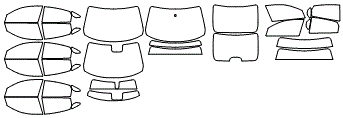 Tint Kit pattern for the 2016 Honda Civic