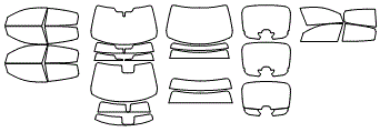Tint Kit pattern for the 2021 Honda Civic