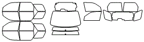 Tint Kit pattern for the 2011 Mazda Tribute