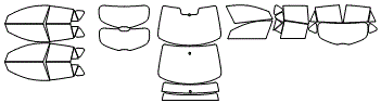 Tint Kit pattern for the 2013 Mazda MAZDASPEED3