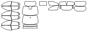 Tint Kit pattern for the 2021 Mazda CX-3