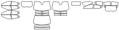 Tint Kit pattern for the 2021 Mazda MAZDA3 Hatchback