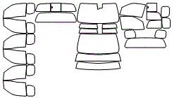 Tint Kit pattern for the 2022 Nissan Frontier
