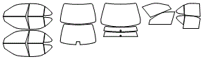 Tint Kit pattern for the 2004 Nissan SE-R
