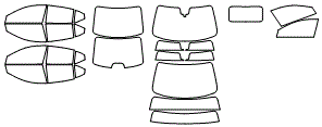 Tint Kit pattern for the 2021 Nissan Sentra