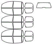 Tint Kit pattern for the 2004 Nissan Armada