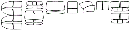 Tint Kit pattern for the 2024 Nissan Titan XD