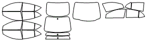 Tint Kit pattern for the 2019 Nissan Versa Sedan