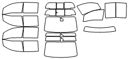 Tint Kit pattern for the 2019 Nissan Titan XD