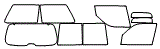 Tint kit pattern for the 1994 Ford Explorer