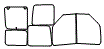 Tint Kit pattern for the 1999 Ford E Series Van