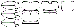 Tint Kit pattern for the 2015 Ford Mustang