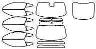 Tint Kit pattern for the 2020 Ford Mustang