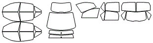 Tint Kit pattern for the 2004 Ford Focus