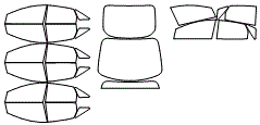 Tint Kit pattern for the 2018 Ford Focus