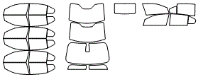 Tint Kit pattern for the 2019 Ford Taurus