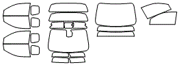 Tint Kit pattern for the 2019 Ford Ranger