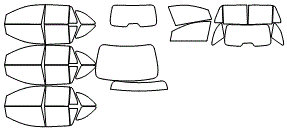 Tint Kit pattern for the 2008 Lincoln MKX