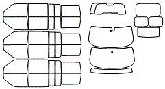 Tint Kit pattern for the 2011 Ford Flex