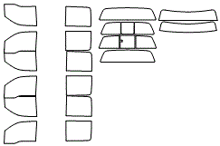 Tint Kit pattern for the 2014 Ford F-150