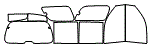 Tint Kit pattern for the 2006 Chevrolet TrailBlazer