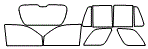Tint Kit pattern for the 2009 Chevrolet TrailBlazer