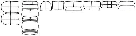 Tint Kit pattern for the 2019 Chevrolet Silverado/1500 LD (Previous Generation)